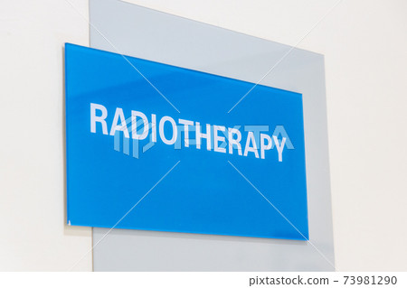 Radiotherapy word direction signage in hospital for cancer treatment Radiotherapy word direction signage in hospital for cancer treatment 73981290