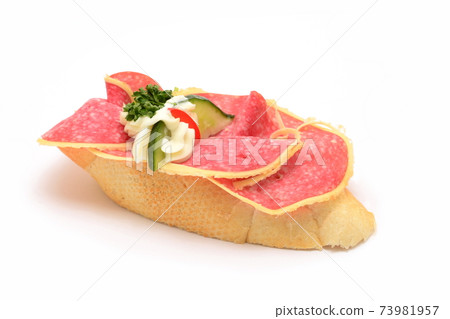 Traditional czech snack called chlebicek Traditional czech snack called chlebicek 73981957