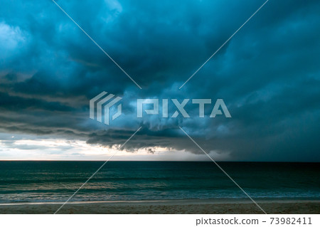View of storm on the sea 73982411
