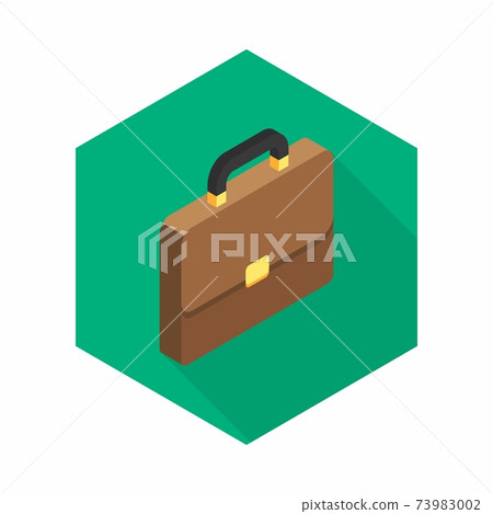 Briefcase right view icon vector isometric. 73983002