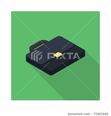 Briefcase right view icon vector isometric. 73983680