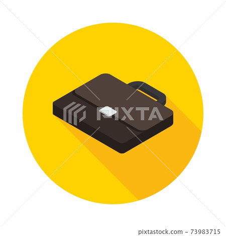 Briefcase left view icon vector isometric. 73983715