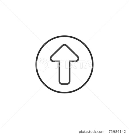 Up Arrow icon. Vector illustration, flat design. 73984142