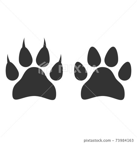 Paw print icon. Vector illustration, flat design. 73984163
