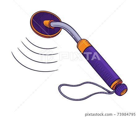 Scuba diving portable metal detector vector illustration. Finding device icon isolated on white background 73984795