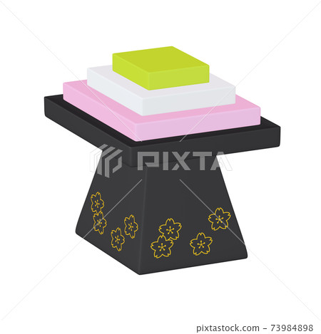 Illustration of Hinamatsuri, sweets, Hinamatsuri, Hishi mochi (1_7) 73984898
