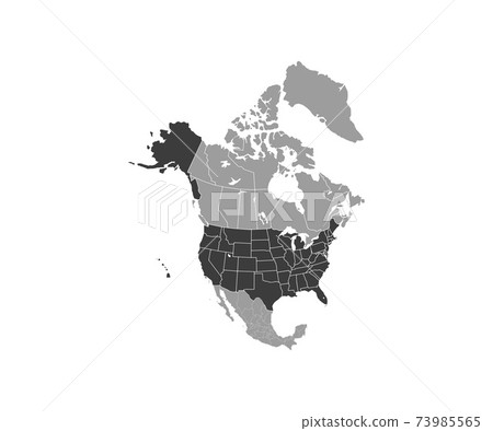 USA on North America map vector. Vector illustration. 73985565
