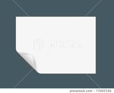 Paper with a curled edge. Vector illustration. 73985588