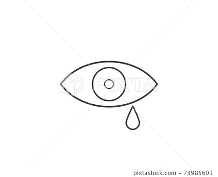 Tear, cry eye icon. Vector illustration, flat. 73985601