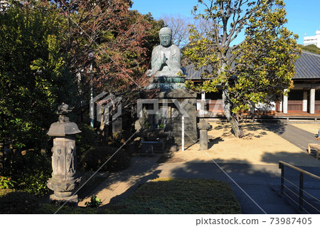 1月台東區145天王寺大佛，青銅Shaka Nyorai雕像（山中） 73987405