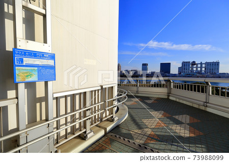View from Tokyo Odaiba Rainbow Bridge South Route 73988099