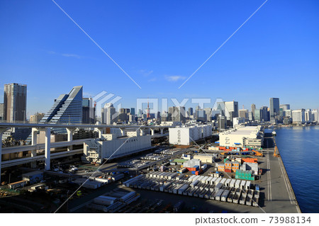 東京台場彩虹橋北路線的景色 東京台場彩虹橋北路線的景色 73988134