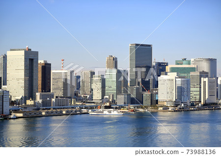 View from Tokyo Odaiba Rainbow Bridge North Route View from Tokyo Odaiba Rainbow Bridge North Route 73988136