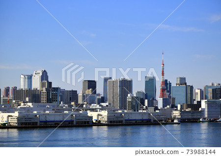 東京台場彩虹橋北路線的景色 東京台場彩虹橋北路線的景色 73988144