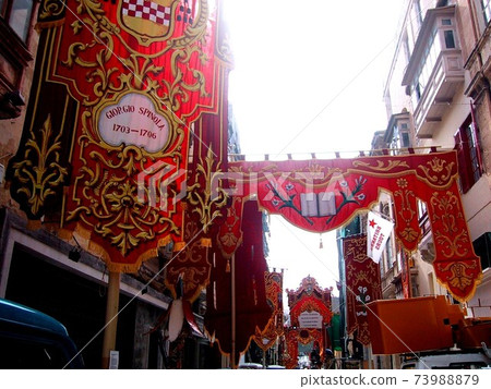 馬耳他_瓦萊塔_節日裝飾 馬耳他_瓦萊塔_節日裝飾 73988879