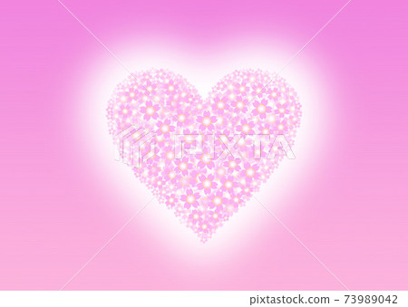Cherry heart-shaped illustration 73989042