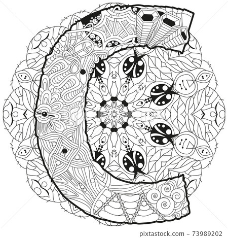 zentangle coloring pages letter c