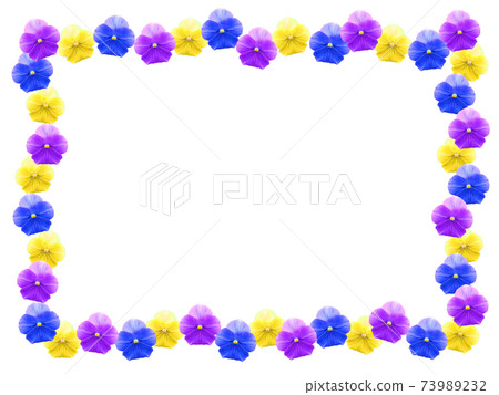 三色堇花框架 三色堇花框架 73989232