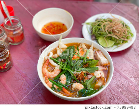 Popular Vietnam seafood noodles soup - Bun Mam noodles Popular Vietnam seafood noodles soup - Bun Mam noodles 73989498