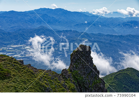 從攀登到八嶽山脈和赤岳，小天狗的岩石山峰和奧奇淵山 73990104