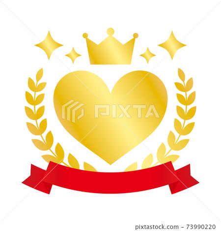 Heart ranking icon gold - Stock Illustration [73990220] - PIXTA