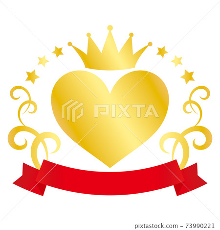 Heart ranking icon gold - Stock Illustration [73990221] - PIXTA