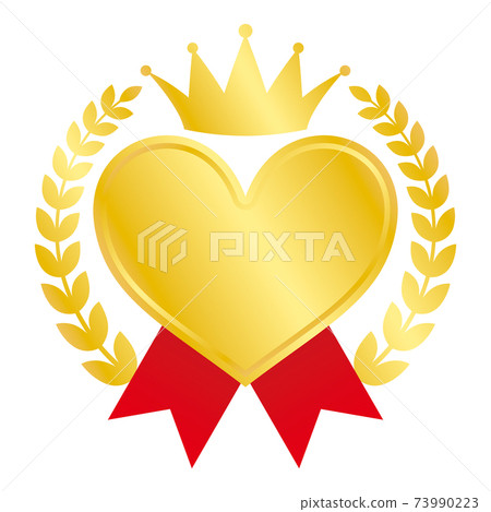 Heart ranking icon gold - Stock Illustration [73990223] - PIXTA