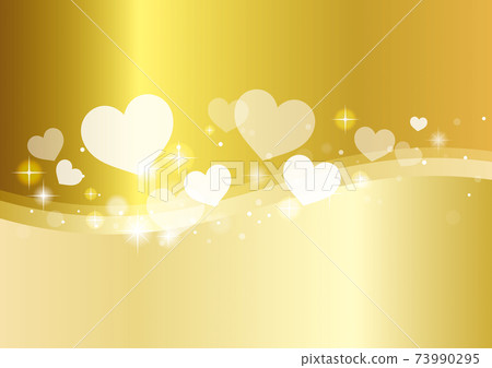 Heart and abstract background golden 73990295