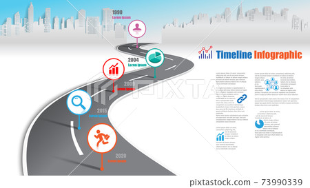 Business road map timeline infographic, Vector Illustration 73990339