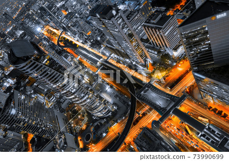 Modern building night view 73990699