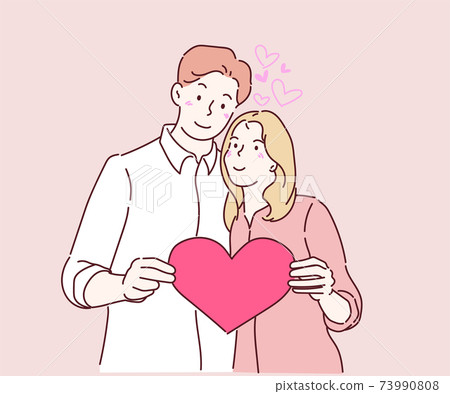 Drawing couple romantic cheerful vector hi-res stock photography and images  - Alamy