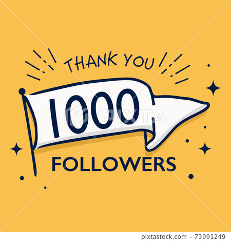 1000 follower thank you message flag banner 1000 follower thank you message flag banner 73991249