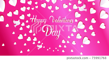 valentines day celebration love banner flyer or greeting card with hearts horizontal valentines day celebration love banner flyer or greeting card with hearts horizontal 73991768