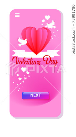 valentines day celebration love banner flyer or greeting card with paper cut heart vertical valentines day celebration love banner flyer or greeting card with paper cut heart vertical 73991780