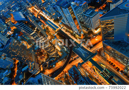 Modern building night view 73992022