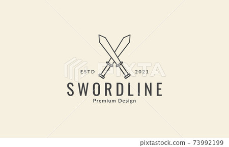 simple line cross sword logo symbol icon vector graphic design illustration simple line cross sword logo symbol icon vector graphic design illustration 73992199