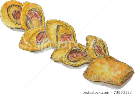 培根Epi手繪水彩插圖 培根Epi手繪水彩插圖 73993153