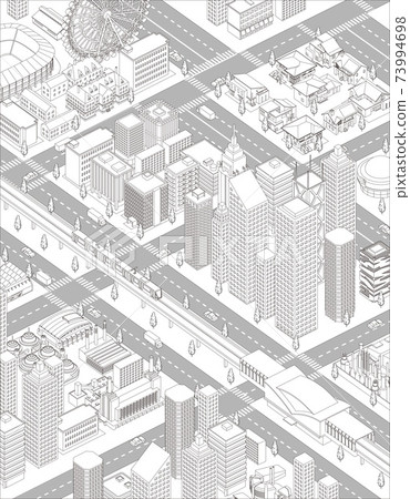 New isometric city vector & W New isometric city vector & W 73994698