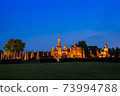 Night view historical park temple 73994788