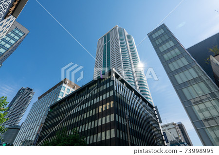 Scenery of office districts and tower condominiums in central Japan 73998995