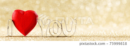 Wooden heart I love you 73999818