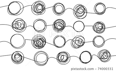 Background with tangled and unraveled doodle hand drawn tangles Background with tangled and unraveled doodle hand drawn tangles 74000331