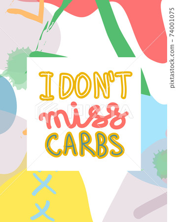 Low carb high fat white collage lettering. Keto diet flat hand drawn illustration. Low carb high fat white collage lettering. Keto diet flat hand drawn illustration. 74001075