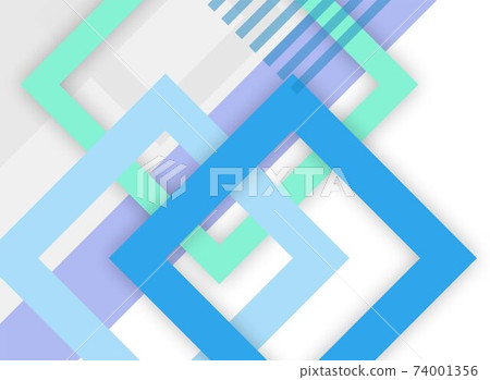 Geometric minimal abstract background with multicolored squares composition 74001356