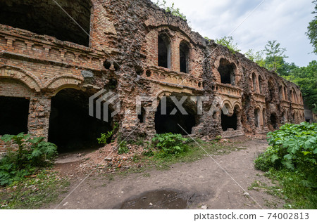 Abandoned Military Tarakaniv Fort (other names - Dubno Fort, New Dubna Fortress) - a defensive structure, an architectural monument of 19th century, Tarakaniv, Rivne region, Ukraine. Abandoned Military Tarakaniv Fort (other names - Dubno Fort, New Dubna Fortress) - a defensive structure, an architectural monument of 19th century, Tarakaniv, Rivne region, Ukraine. 74002813