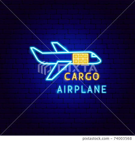 Cargo Airplane Neon Label 74003568