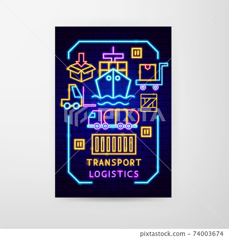 Transport Logistics Neon Flyer 74003674