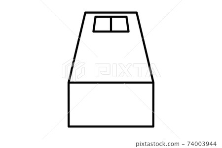 Black and white funeral icon, casket 74003944