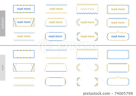 Title Heading Button Link Line Art Decorative Stock Illustration