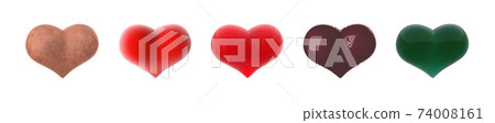 Valentines heart 3D illustartion Valentines heart 3D illustartion 74008161